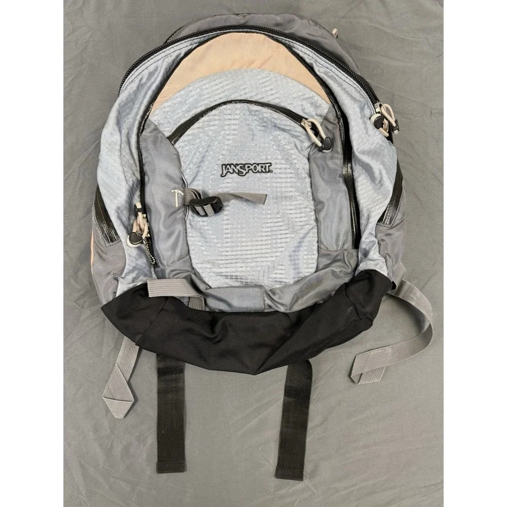 Jansport Airlift Backpack Vintage Heavy Duty Hiking Camping Multi-Pocket